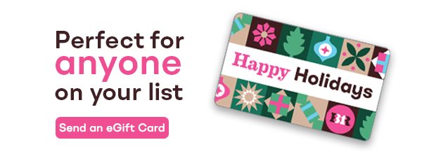 "Perfect for anyone on your list" with gift card