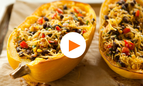 Spicy Spaghetti Squash with Black Beans