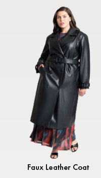 Faux Leather Coat