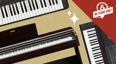 Up to 20% off select keyboards and digital pianos. In-store only. Find a store