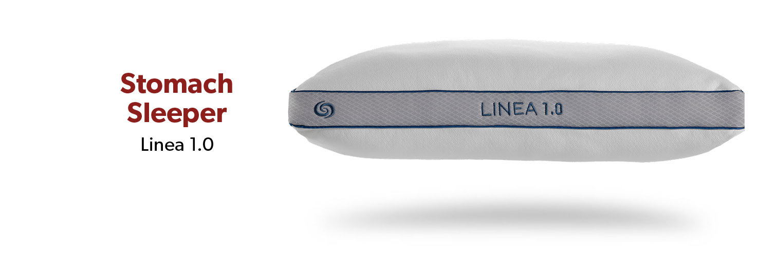 Click to Shop Bedgear Linea Pillow Stomach Sleeper.