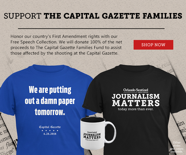Honor our country's First Amendment rights with our Free Speech Collection. We will donate 100% of the net proceeds to The Capital Gazette Families Fund to assist those affected by the shooting at the Capital Gazette.