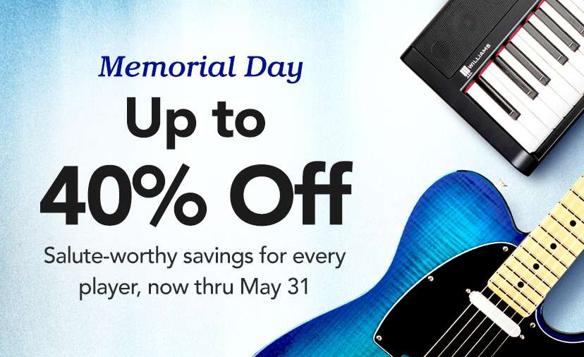 Memorial Day Up to 40% Off. Salute-worthy savings for every player, now thru May 31