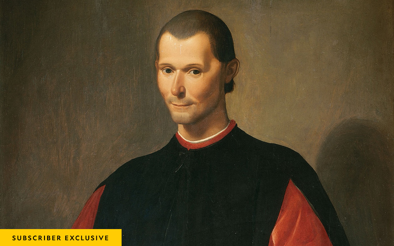 Santi di Tito’s portrait of Machiavelli was painted after the author’s death and hangs in the Palazzo Vecchio in Florence.