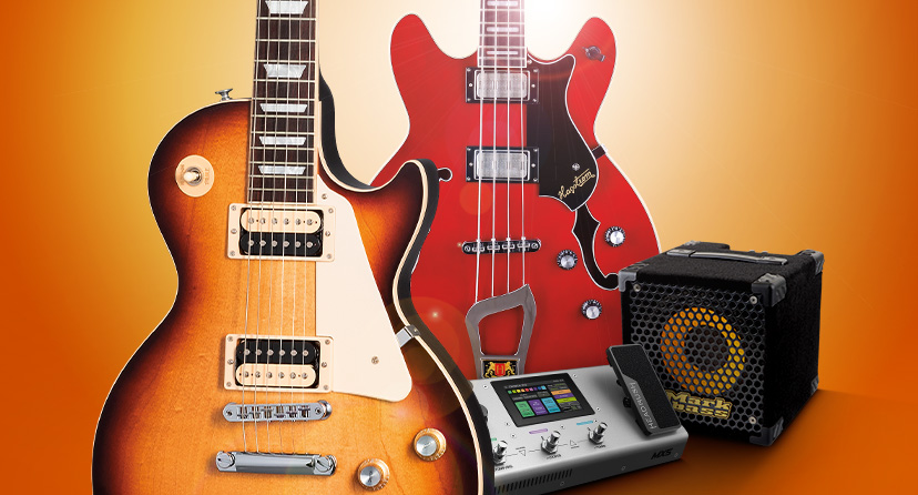 High-voltage deals. Save on electrics, amps and effects, in-store and online. While supplies last. Now thru Sept. 13. Shop Now