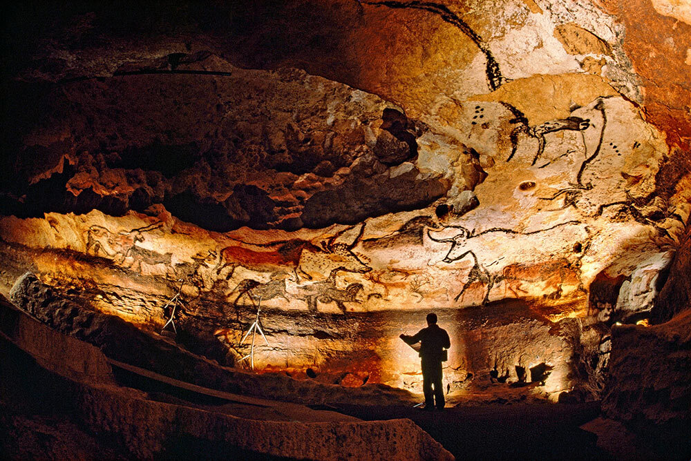 The Lascaux Cave in southwestern France preserves the artwork of Paleolithic painters who evoked on a grand scale the animals they knew nearly 20,000 years ago.