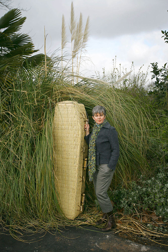 A bamboo coffin