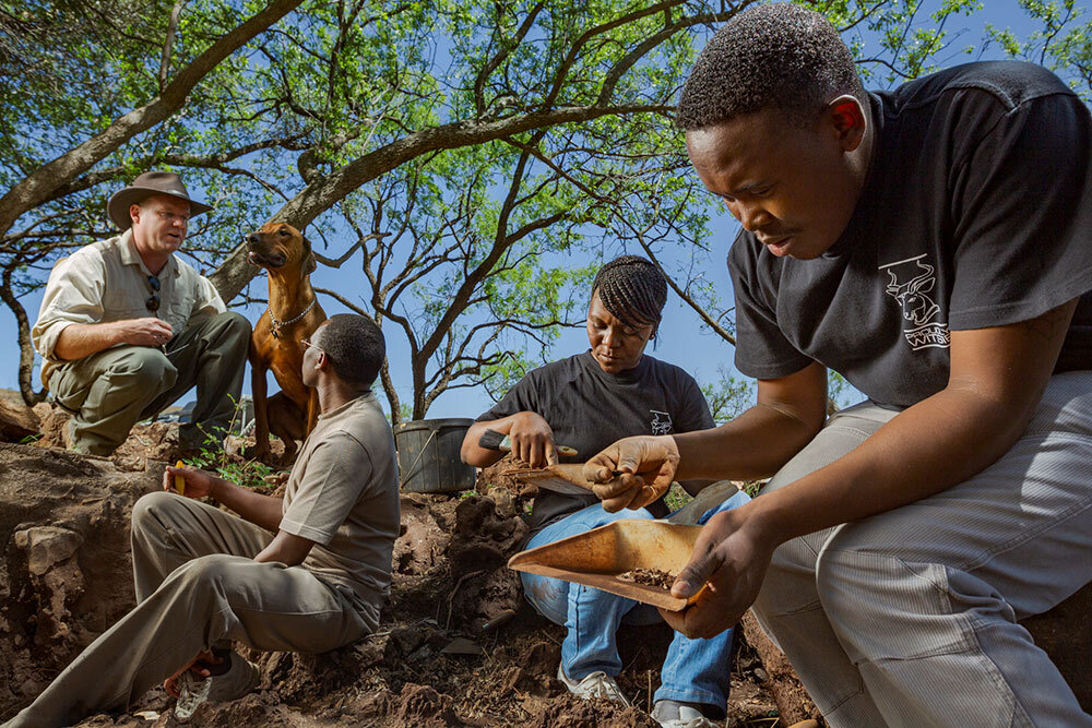 Lee Berger and his team in South Africa