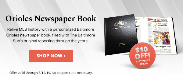 Save $10 on 'The Story of the Baltimore Orioles' Newspaper Book!