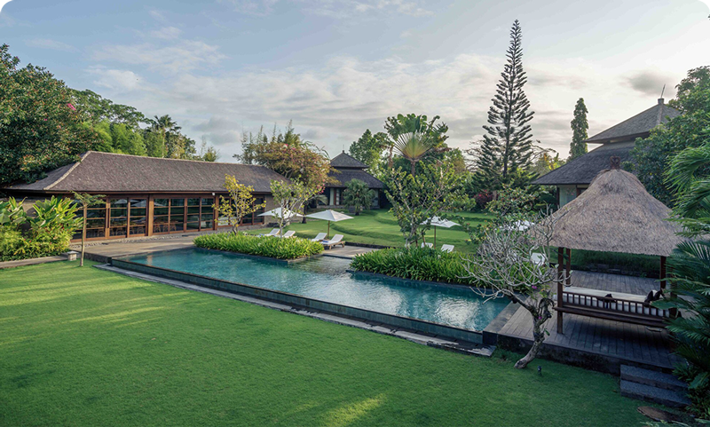 Feel exquisitely refreshed from your private terrace in Bali, Indonesia.