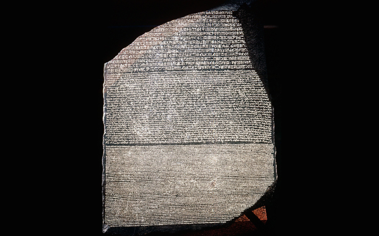 Although it's just a fragment of a larger rock slab, the letters and symbols chiseled into the face of the Rosetta Stone helped scholars crack the code of an ancient Egyptian writing system—and ultimately reveal the civilization's many mysteries.