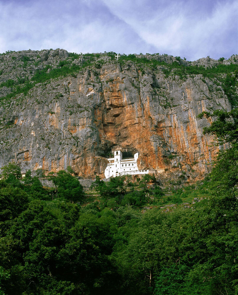 A church in a rock face
