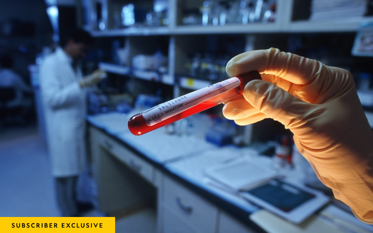 A standard blood sample, like the one seen here at Memorial Sloan Kettering Cancer Center in New York, can reveal invaluable information about a patient's cancer and how to treat it through a liquid biopsy.