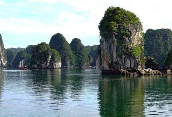 Vietnam’s Ha Long Bay, a maze of jewel-like islands, inspires wonder with its fantastical outcrops, caves, and coves.