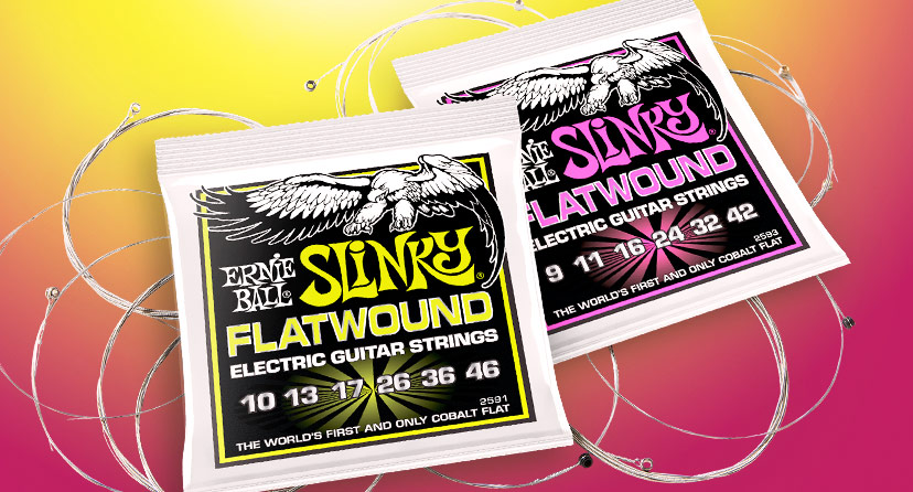 Save on Ernie Ball strings when you buy a setup. Get 50% off Slinky Flatwound strings with the purchase of any setup. Now thru Aug. 2. Get details
