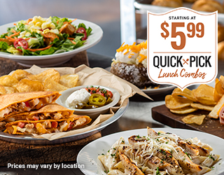 Quick Pick Lunch Combos Starting at $5.99