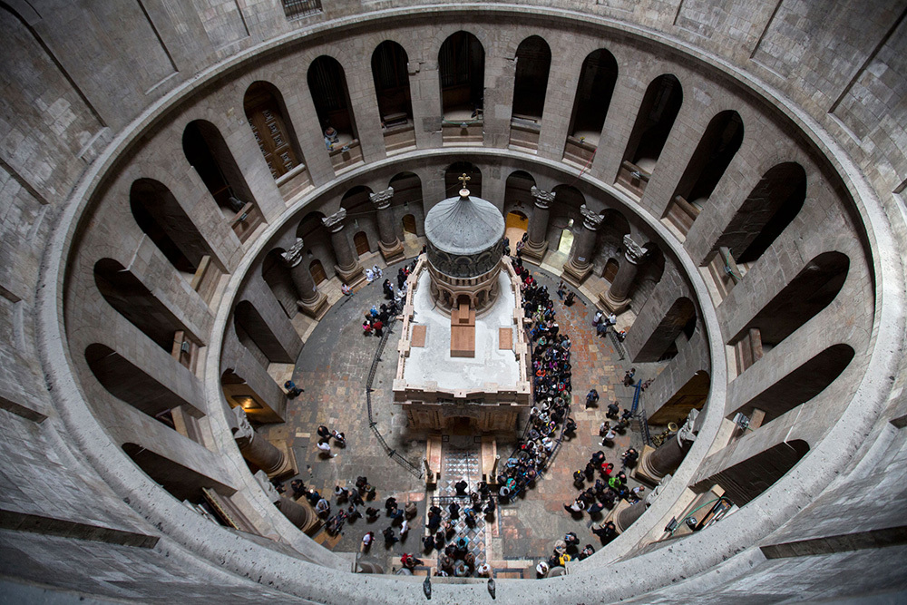 The site where Jesus is believed to have been buried in Jerusalem