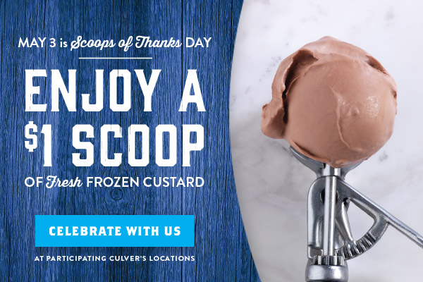 Enjoy a $1 Scoop of Fresh Frozen Custard on May 3rd