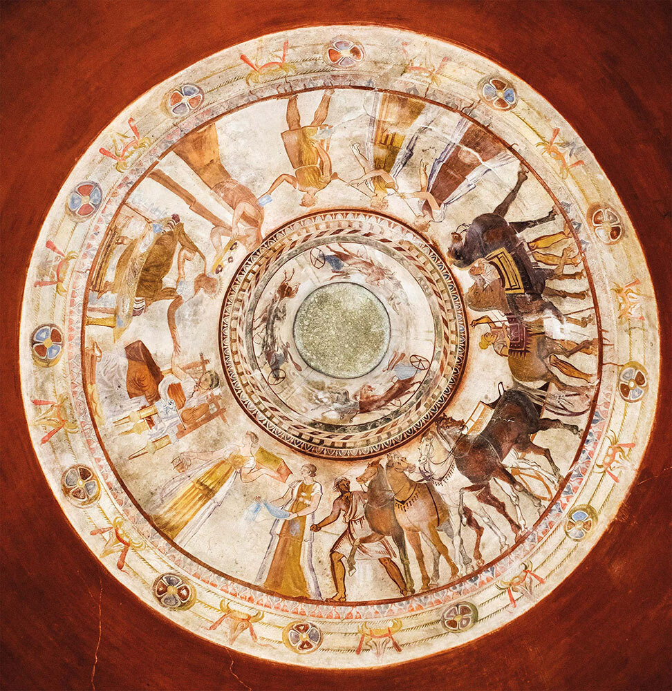 A picture of a round fresco