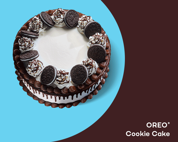 GIF of four Baskin-Robbins OREO® Cakes​