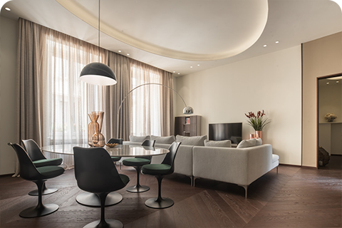 Enjoy the high-end refinement of a holiday getaway in Milan, Italy.