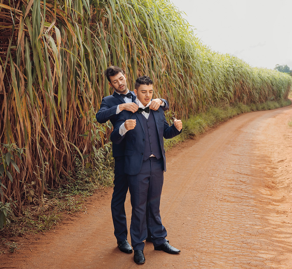 two young men in suits