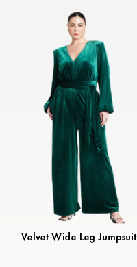 Velvet Wide Leg Jumpsuit