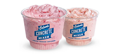 Fresh Frozen Custard - Strawberry and Raspberry Mini Concrete Mixers