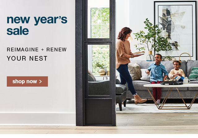 new year's sale reimagine + renew your nest shop now 