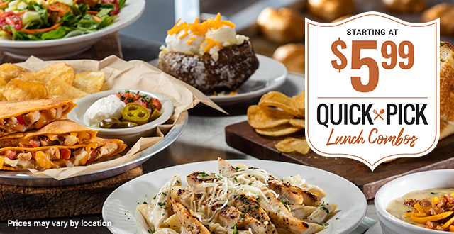 Quick Pick Lunch Combos Starting at $5.99