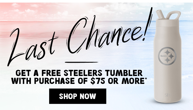 Get a Free Steelers Tumbler with Purchase of $75 or More