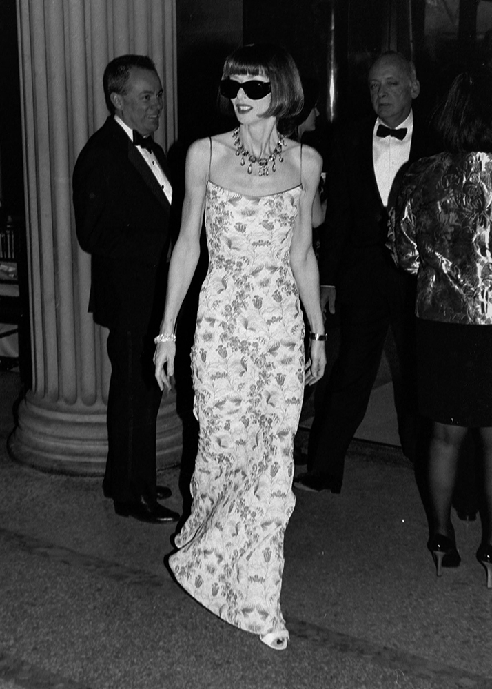 Anna Wintour in 1996, seen wearing a John Galliano Dress