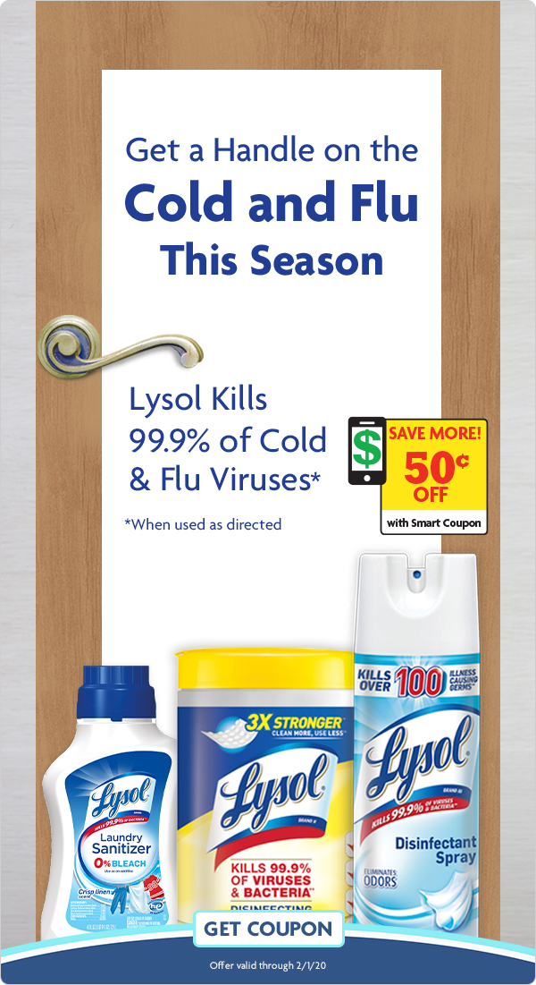 Save 50¢ Off Lysol!
