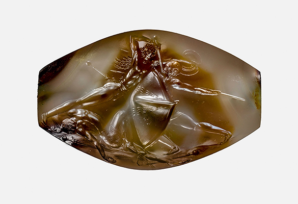 The Pylos Combat Agate took nearly a year to clean. It's approximately 1.4 inches long.