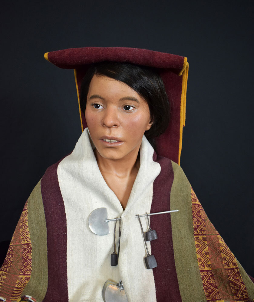 The 14-year-old Ice Maiden of Ampato, as reconstructed by archaeologist and sculptor Oscar Nilsson.