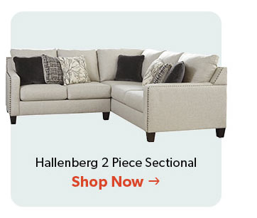 Hallenberg 2 Piece Sectional. Click to shop now.