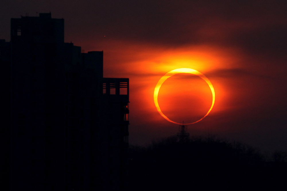 Annular solar eclipses (one seen here in 2010 in Qingdao, China) are special because the moon appears smaller than the sun when they overlap, creating a "ring of fire" at the right time and place.