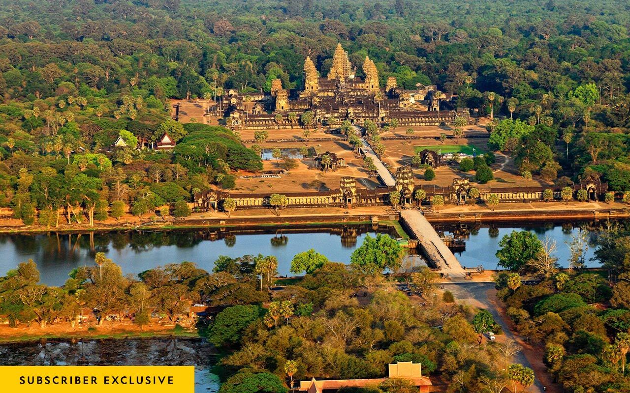 A frenzy of architectural invention at the heart of the Cambodian jungle, the temple of Angkor Wat was built by King Suryavarman II in 1150.