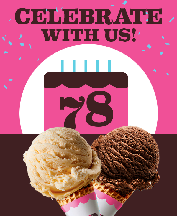 Two ice cream cones "BOGO Free Cones"