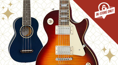 Up to 35% off select guitars, basses, and ukuleles. In-store only. Shop now