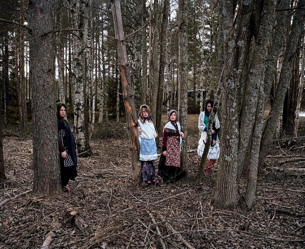 Children dressed up as witches in the first