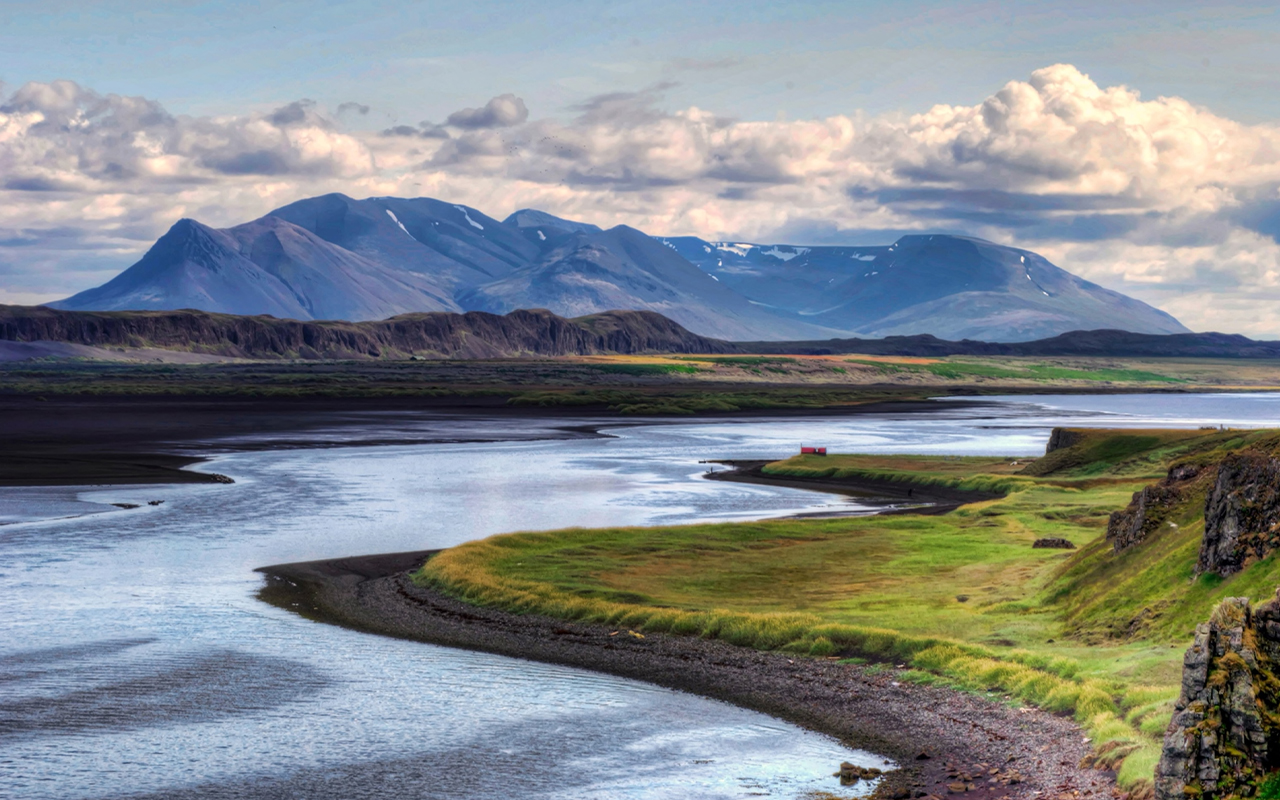 Dramatic landscapes captivate visitors on the Arctic Coast Way, a car route established in 2019 in northern Iceland.