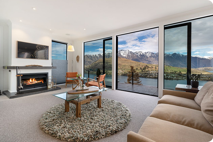 Enjoy panoramic landscape views in Queenstown, New Zealand.
