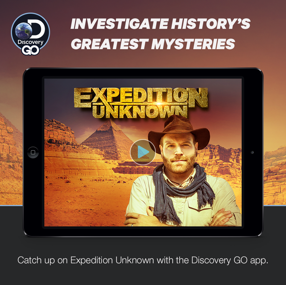 DISCOVERY GO - INVESTIGATE HISTORY'S GREATEST MYSTERIES - EXPEDITION UNKNOWN - Catch up on Expedition Unknown with the Discovery GO app.