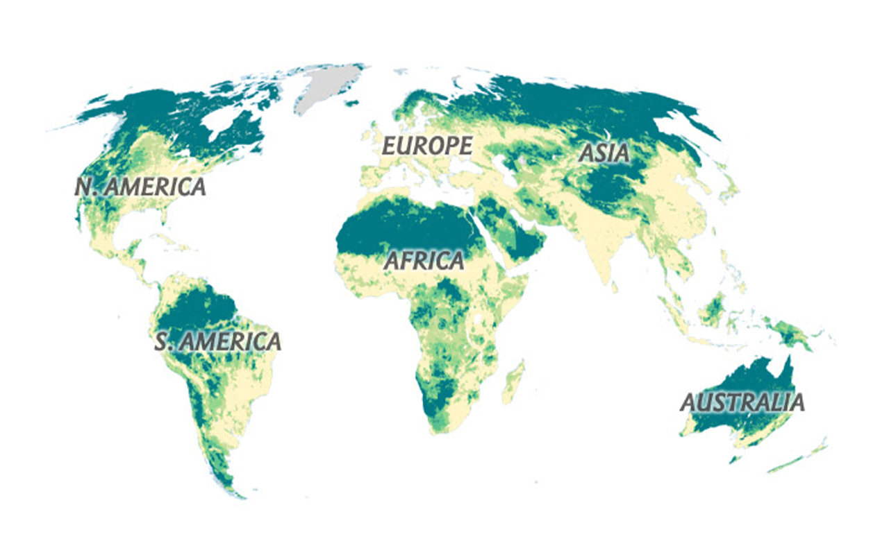 A graphic showing where people aren't.