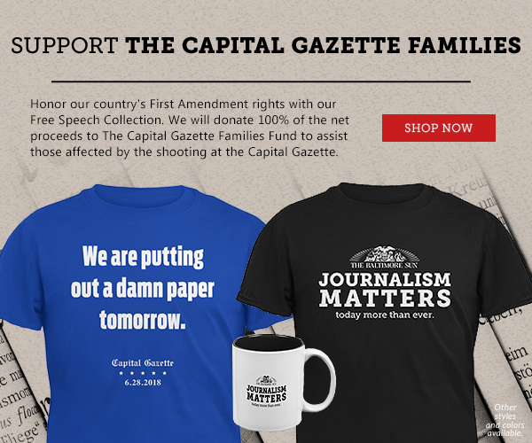 Honor our country's First Amendment rights with our Free Speech Collection. We will donate 100% of the net proceeds to The Capital Gazette Families Fund to assist those affected by the shooting at the Capital Gazette.