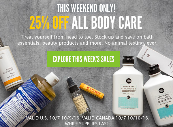 25% Off All Body Care