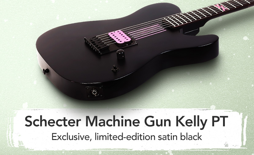 Schecter Machine Gun Kelly PT. Exclusive, limited-edition satin black