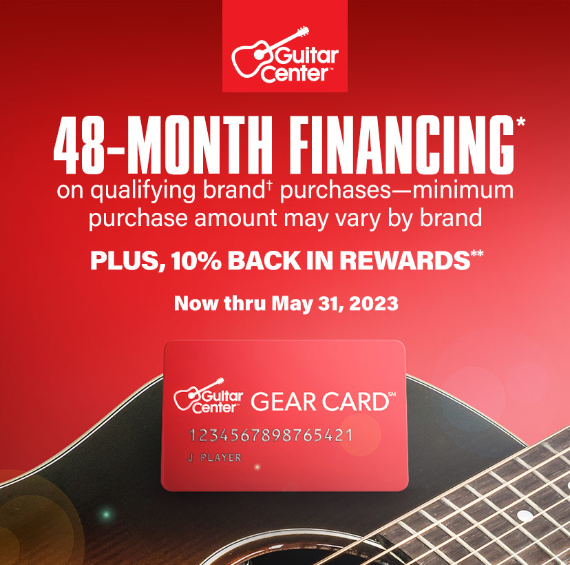 48-month financing on qualifying Gear Card brand purchases. Min. purchase amount may vary by brand. Plus, 10% back in Rewards thru 5/31/23. Details
