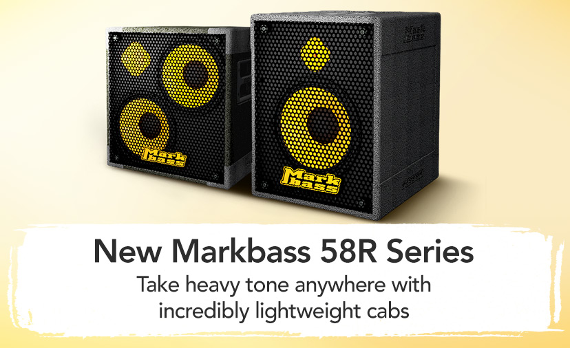 New Markbass 58R Series. Take heavy tone anywhere with incredibly lightweight cabs